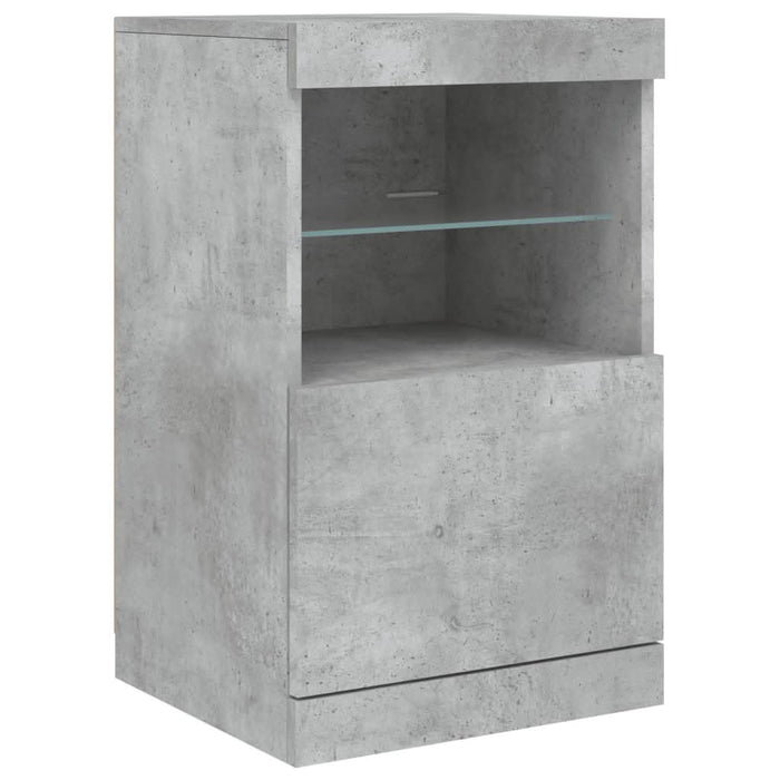 Servantă cu lumini LED, gri beton, 41x37x67 cm - WALTI WALTI