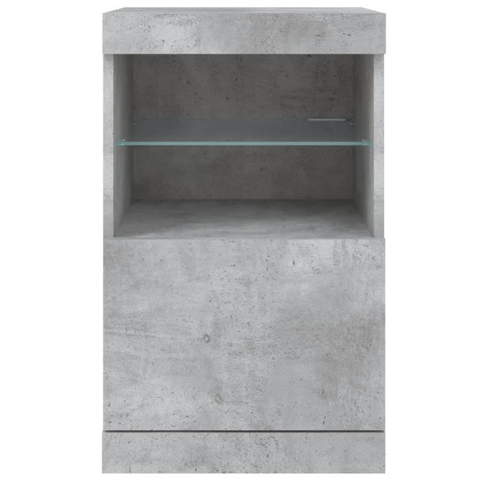 Servantă cu lumini LED, gri beton, 41x37x67 cm - WALTI WALTI