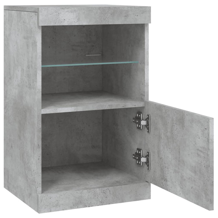 Servantă cu lumini LED, gri beton, 41x37x67 cm - WALTI WALTI