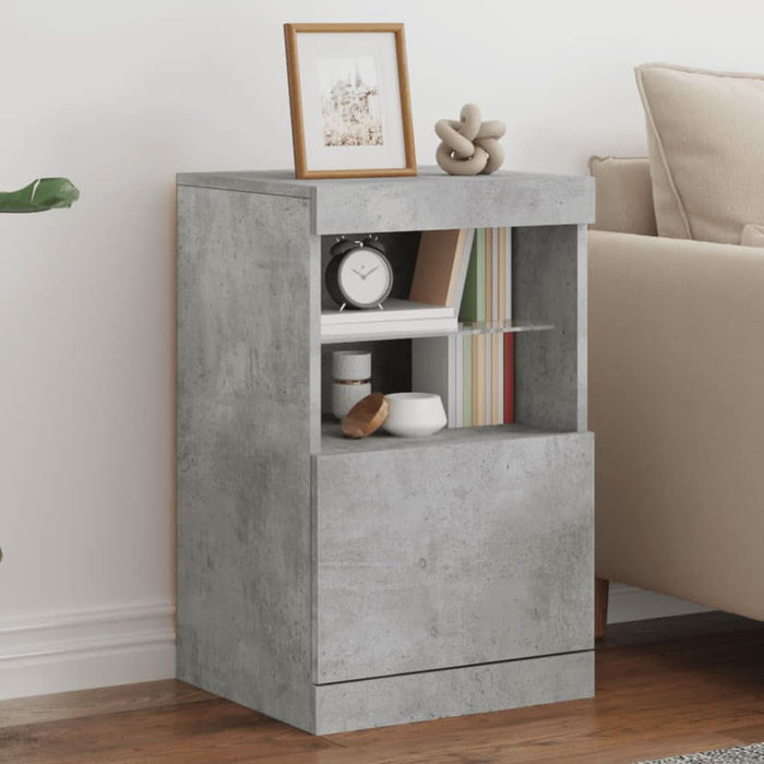 Servantă cu lumini LED, gri beton, 41x37x67 cm - WALTI WALTI