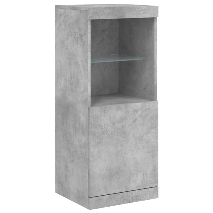 Servantă cu lumini LED, gri beton, 41x37x100 cm - WALTI WALTI