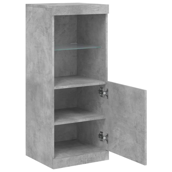 Servantă cu lumini LED, gri beton, 41x37x100 cm - WALTI WALTI