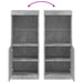 Servantă cu lumini LED, gri beton, 41x37x100 cm - WALTI WALTI