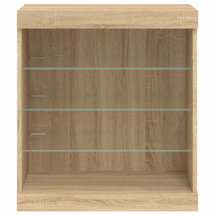 Servantă cu lumini LED, stejar sonoma, 60,5x37x67 cm - WALTI WALTI