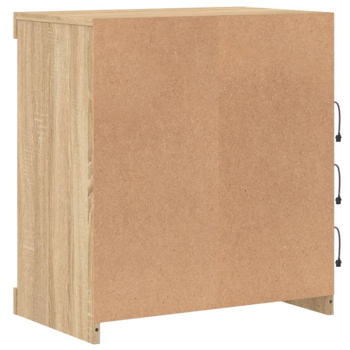 Servantă cu lumini LED, stejar sonoma, 60,5x37x67 cm - WALTI WALTI