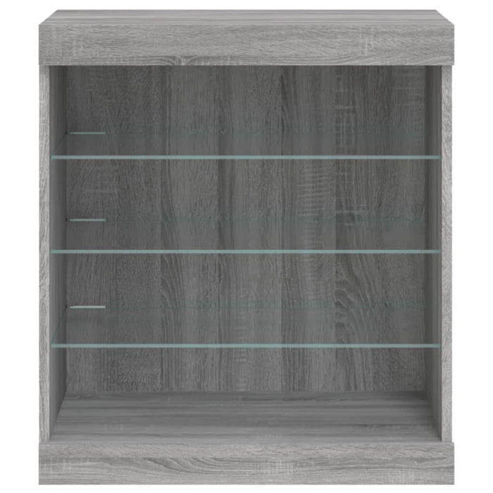 Servantă cu lumini LED, gri sonoma, 60,5x37x67 cm - WALTI WALTI