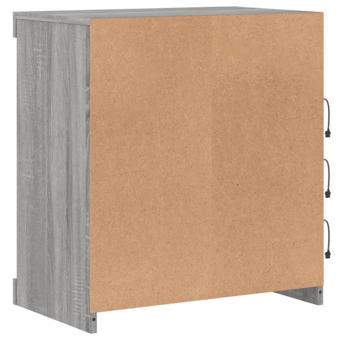 Servantă cu lumini LED, gri sonoma, 60,5x37x67 cm - WALTI WALTI