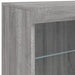 Servantă cu lumini LED, gri sonoma, 60,5x37x67 cm - WALTI WALTI