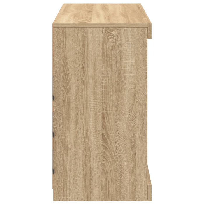 Servantă cu lumini LED, stejar sonoma, 81x37x67 cm WALTI