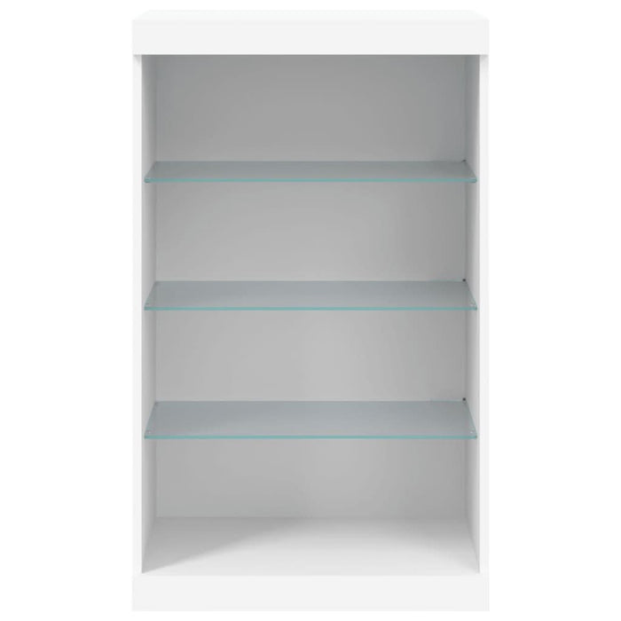 Servantă cu lumini LED, alb, 60,5x37x100 cm - WALTI WALTI