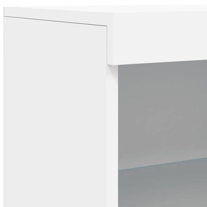 Servantă cu lumini LED, alb, 60,5x37x100 cm - WALTI WALTI