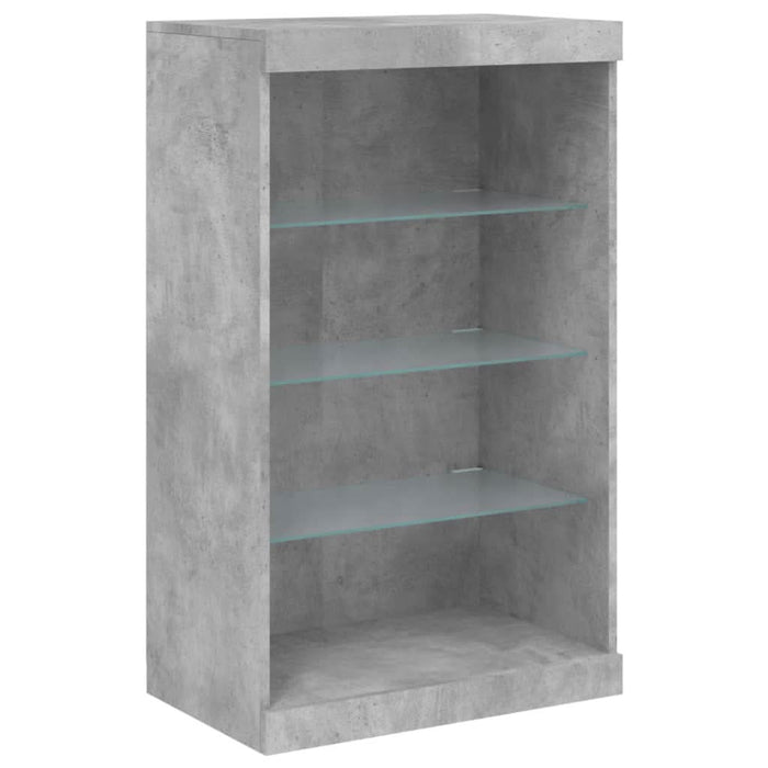 Servantă cu lumini LED, gri beton, 60,5x37x100 cm - WALTI WALTI
