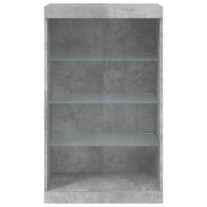 Servantă cu lumini LED, gri beton, 60,5x37x100 cm - WALTI WALTI