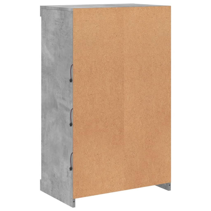 Servantă cu lumini LED, gri beton, 60,5x37x100 cm - WALTI WALTI