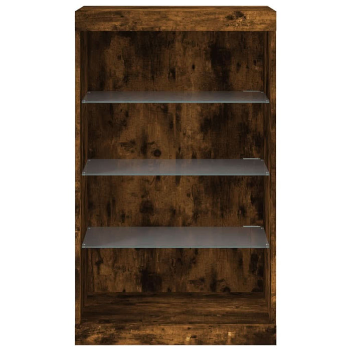 Servantă cu lumini LED, stejar fumuriu, 60,5x37x100 cm - WALTI WALTI