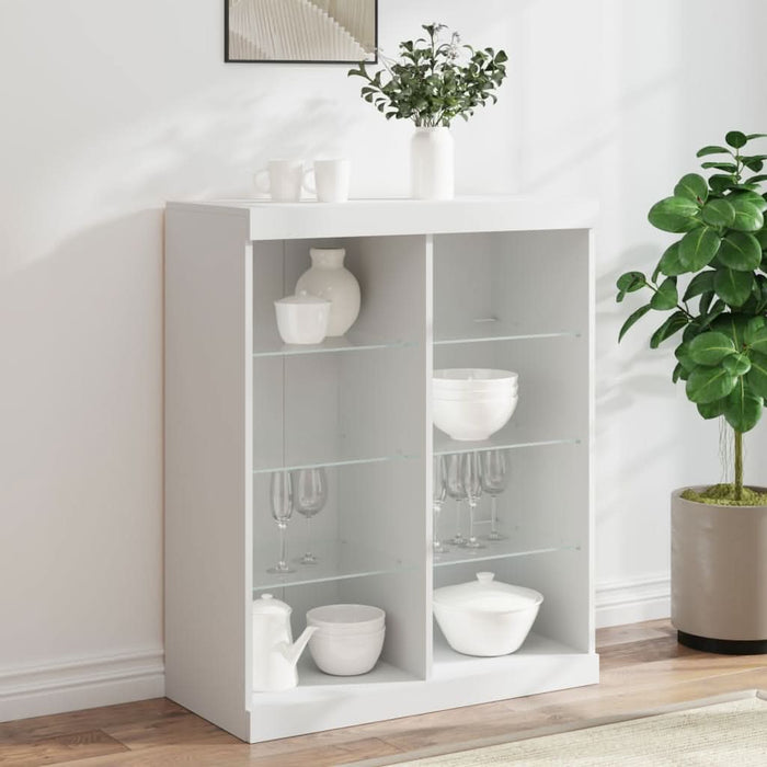 Servantă cu lumini LED, alb, 81x37x100 cm - WALTI WALTI