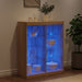 Servantă cu lumini LED, stejar sonoma, 81x37x100 cm - WALTI WALTI