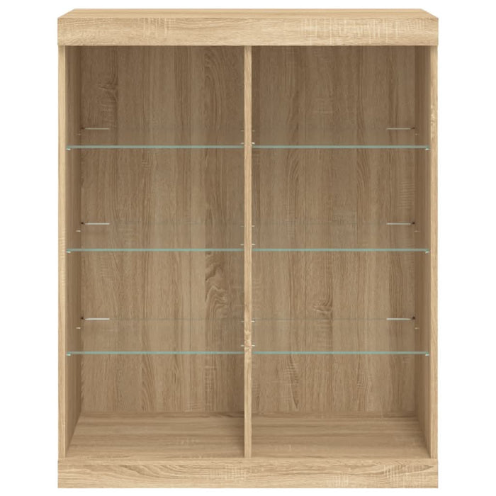 Servantă cu lumini LED, stejar sonoma, 81x37x100 cm - WALTI WALTI