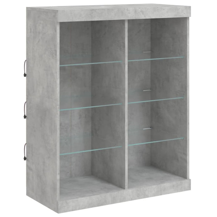 Servantă cu lumini LED, gri beton, 81x37x100 cm - WALTI WALTI