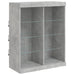 Servantă cu lumini LED, gri beton, 81x37x100 cm - WALTI WALTI