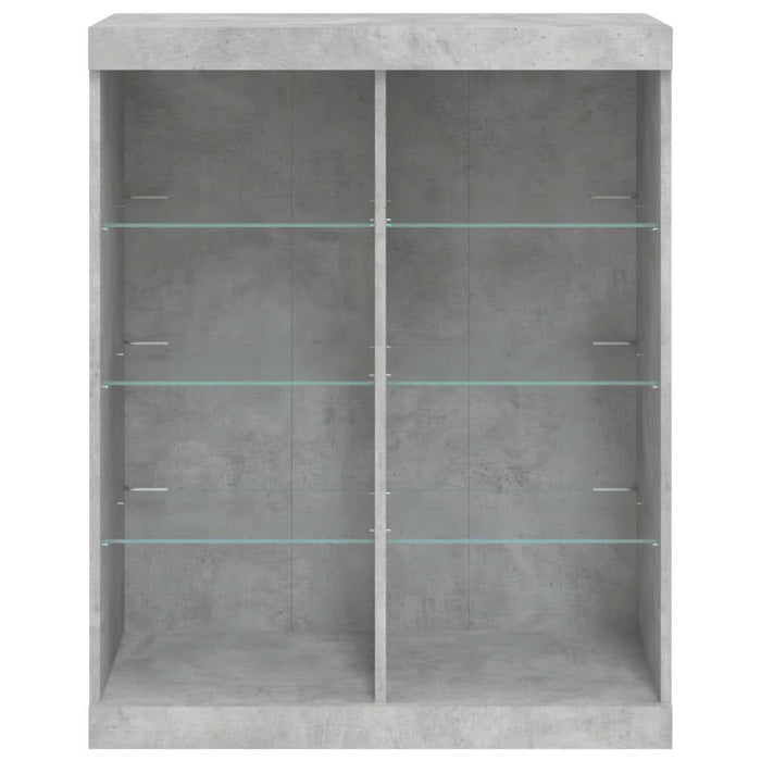 Servantă cu lumini LED, gri beton, 81x37x100 cm - WALTI WALTI