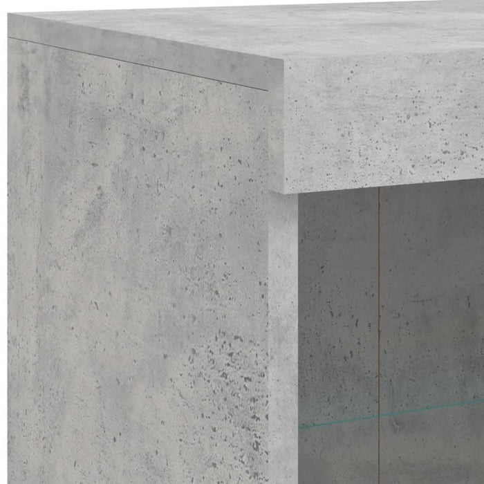 Servantă cu lumini LED, gri beton, 81x37x100 cm - WALTI WALTI