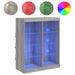 Servantă cu lumini LED, gri sonoma, 81x37x100 cm - WALTI WALTI