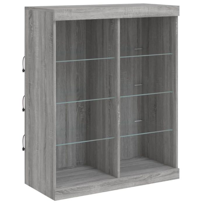 Servantă cu lumini LED, gri sonoma, 81x37x100 cm - WALTI WALTI