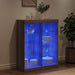 Servantă cu lumini LED, gri sonoma, 81x37x100 cm - WALTI WALTI