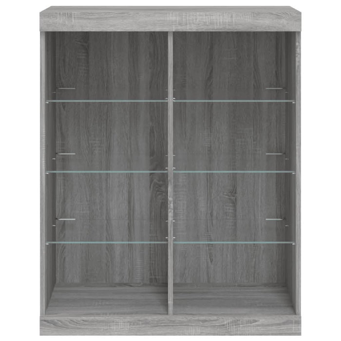 Servantă cu lumini LED, gri sonoma, 81x37x100 cm - WALTI WALTI