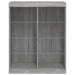 Servantă cu lumini LED, gri sonoma, 81x37x100 cm - WALTI WALTI