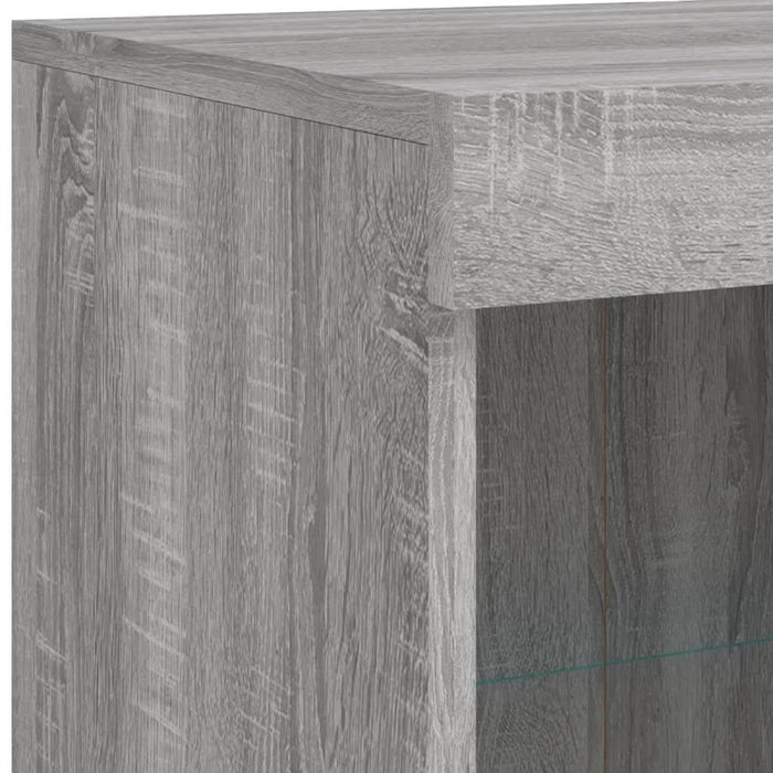 Servantă cu lumini LED, gri sonoma, 81x37x100 cm - WALTI WALTI