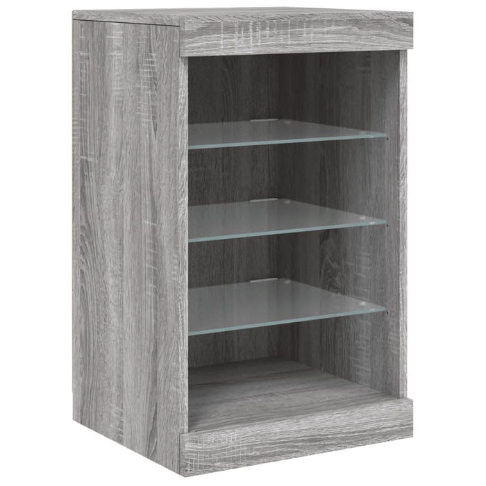 Servantă cu lumini LED, gri sonoma, 41x37x67 cm - WALTI WALTI
