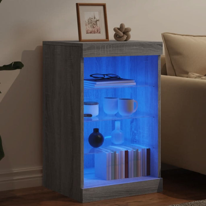 Servantă cu lumini LED, gri sonoma, 41x37x67 cm - WALTI WALTI