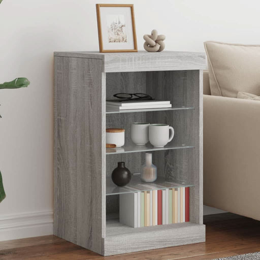 Servantă cu lumini LED, gri sonoma, 41x37x67 cm - WALTI WALTI