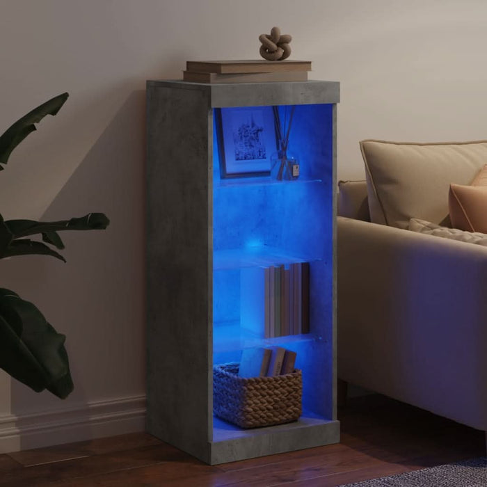 Servantă cu lumini LED, gri beton, 41x37x100 cm - WALTI WALTI