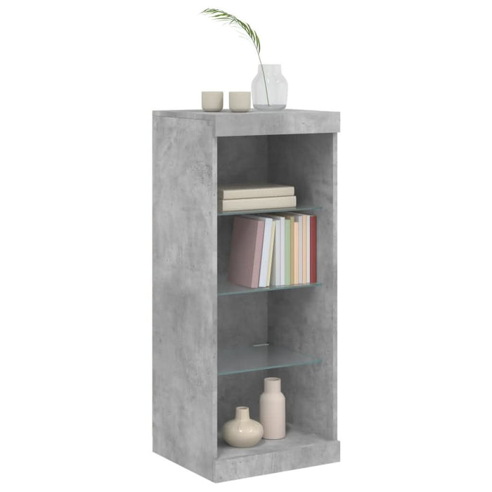 Servantă cu lumini LED, gri beton, 41x37x100 cm - WALTI WALTI