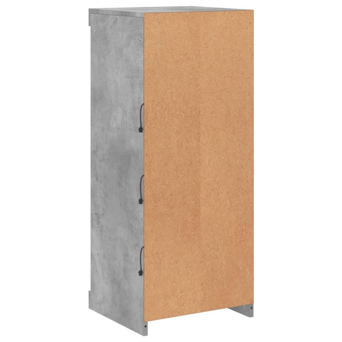 Servantă cu lumini LED, gri beton, 41x37x100 cm - WALTI WALTI