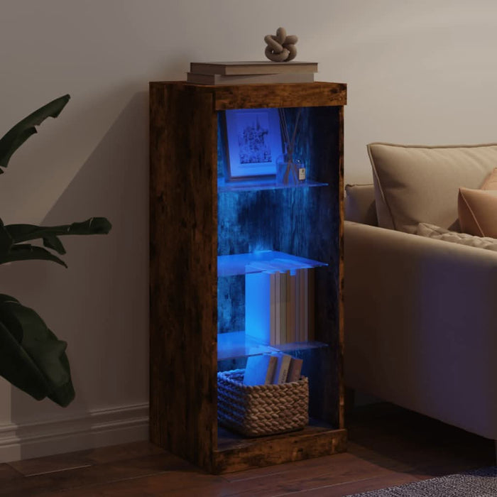 Servantă cu lumini LED, stejar fumuriu, 41x37x100 cm - WALTI WALTI