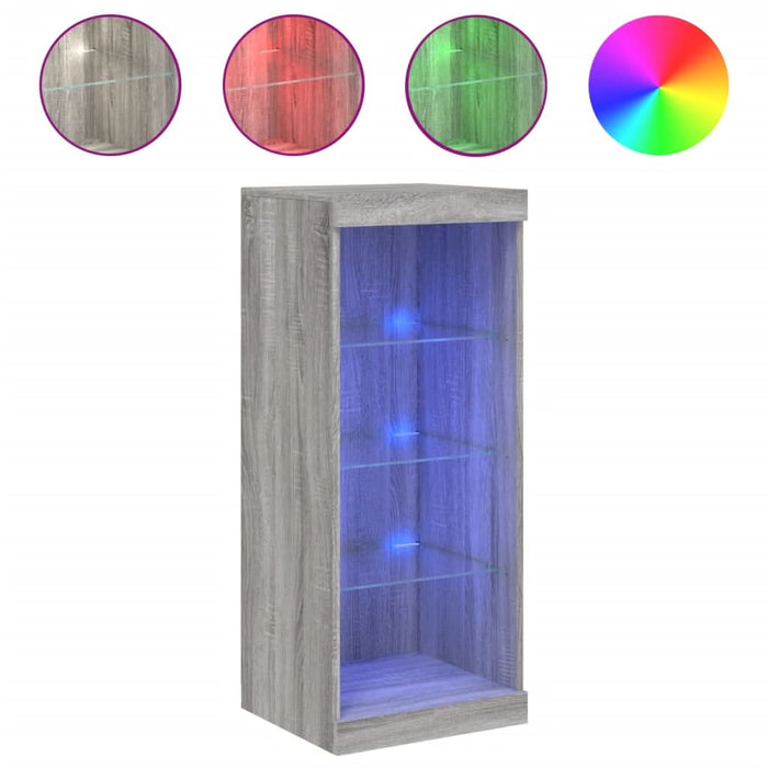 Servantă cu lumini LED, gri sonoma, 41x37x100 cm - WALTI WALTI