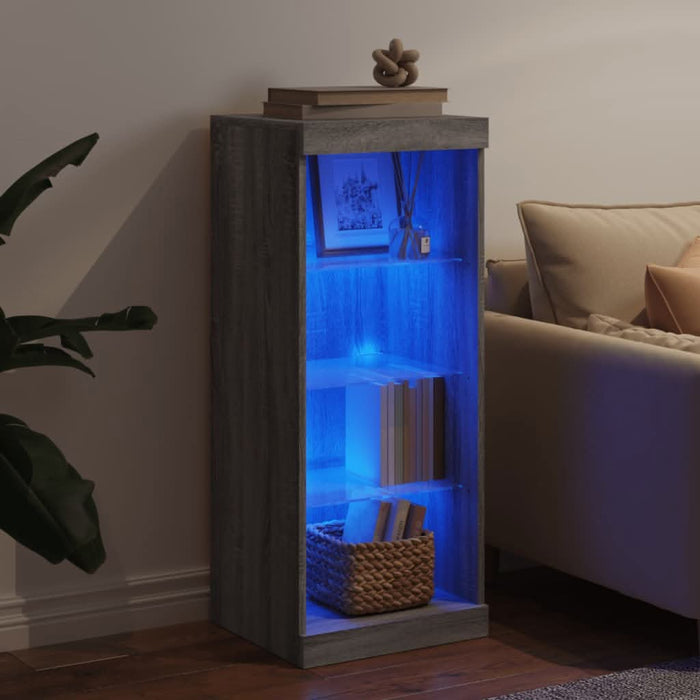 Servantă cu lumini LED, gri sonoma, 41x37x100 cm - WALTI WALTI