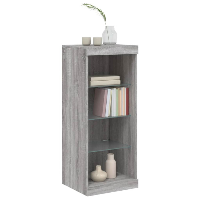 Servantă cu lumini LED, gri sonoma, 41x37x100 cm - WALTI WALTI