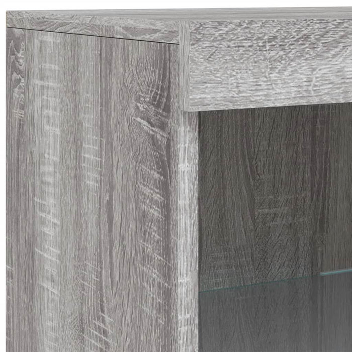 Servantă cu lumini LED, gri sonoma, 41x37x100 cm - WALTI WALTI