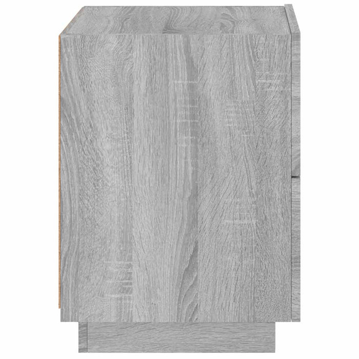 Noptiere cu lumini LED, 2 buc., sonoma gri, lemn prelucrat - WALTI WALTI