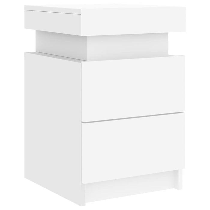 Noptieră cu lumini LED, alb, 35x39x55 cm - WALTI WALTI