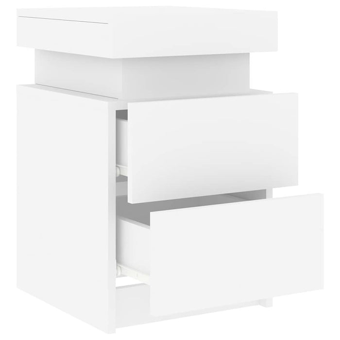 Noptieră cu lumini LED, alb, 35x39x55 cm - WALTI WALTI