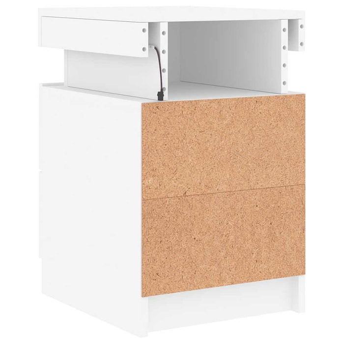 Noptieră cu lumini LED, alb, 35x39x55 cm - WALTI WALTI