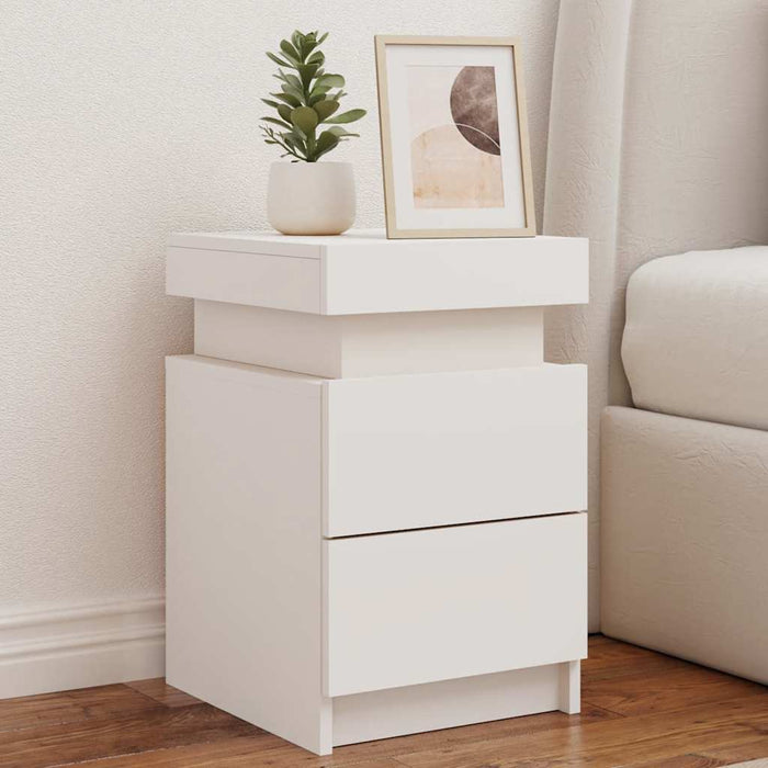 Noptieră cu lumini LED, alb, 35x39x55 cm - WALTI WALTI