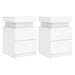 Noptiere cu lumini LED, 2 buc., alb, 35x39x55 cm - WALTI WALTI