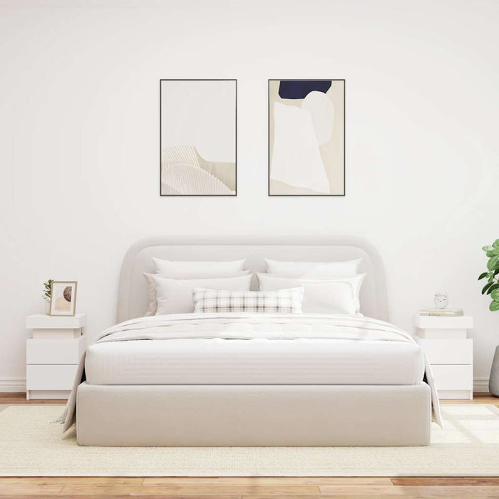 Noptiere cu lumini LED, 2 buc., alb, 35x39x55 cm - WALTI WALTI